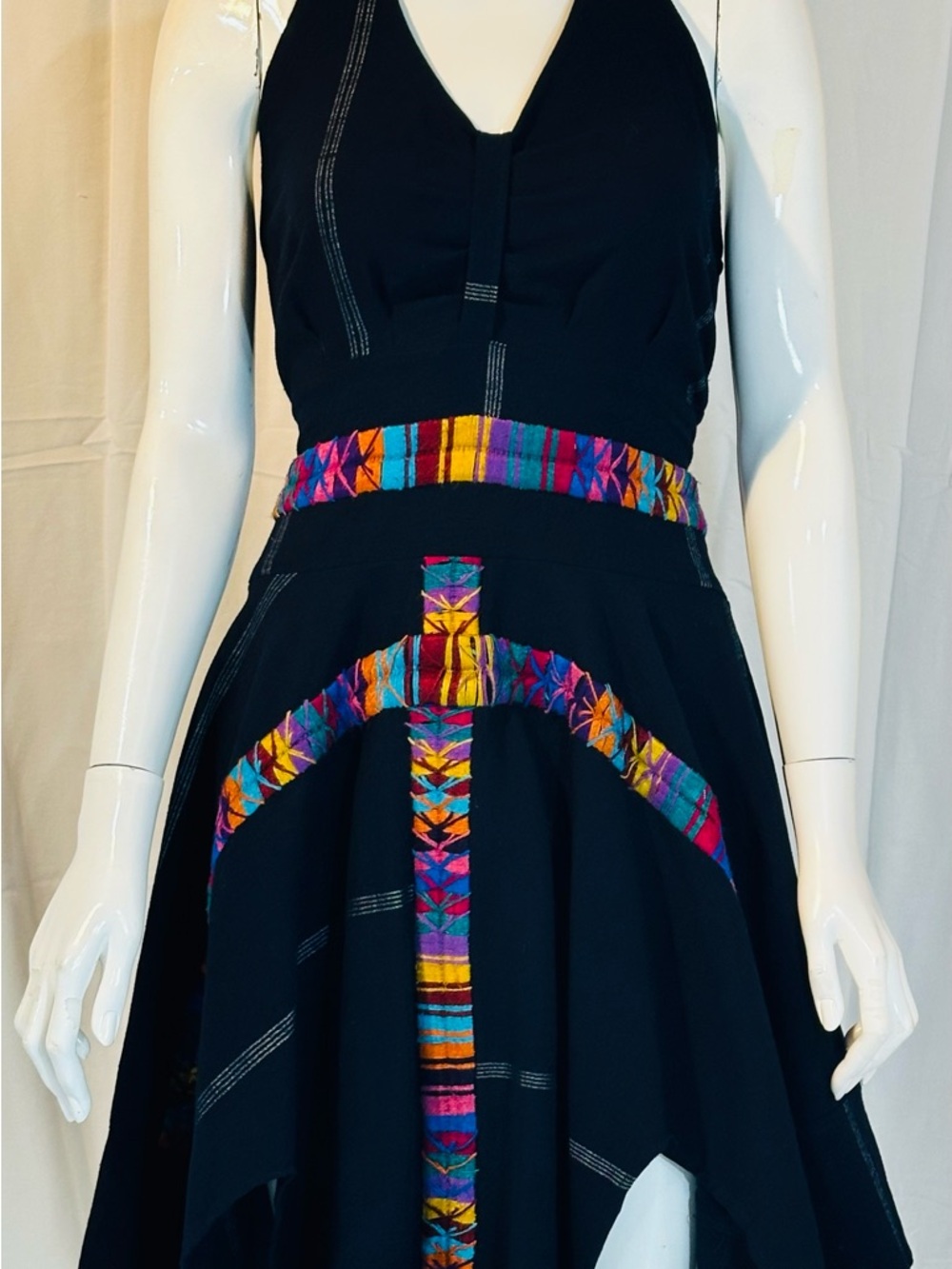 Handwoven Guatemalan Halter Dress – Sololá Highlands (Lake Atitlán Region)